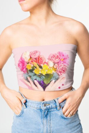 Valentine Rose Tube Top